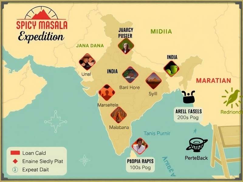 Spicy Masala Expedition India Map